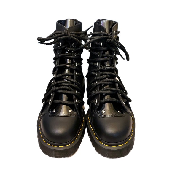 Dr. Martens Daria Bex Boots Grommets Leather Ankle Lucido Patent Lamper 11 EUC - Picture 4 of 9